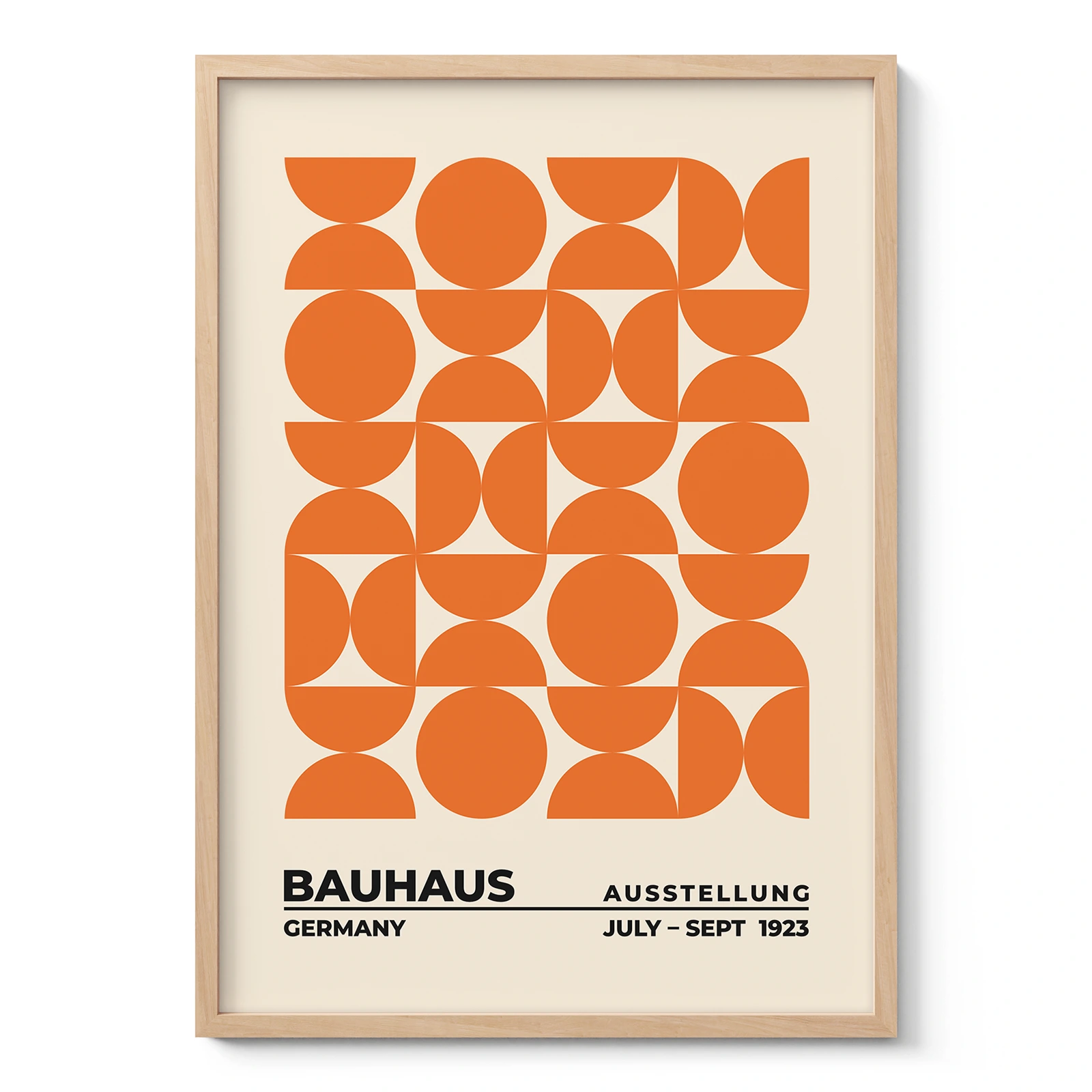 Bauhaus Art Print – Orange Circles Balance