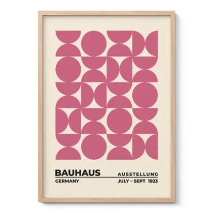 Bauhaus Art Print – Pink Circles Balance