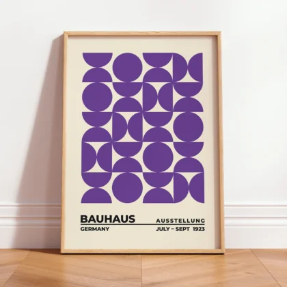 Bauhaus Wandbild – Formenharmonie Violett