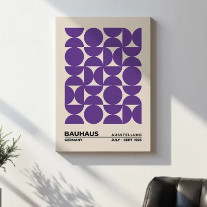 Bauhaus Wandbild – Formenharmonie Violett