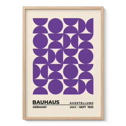 Bauhaus Wandbild – Formenharmonie Violett