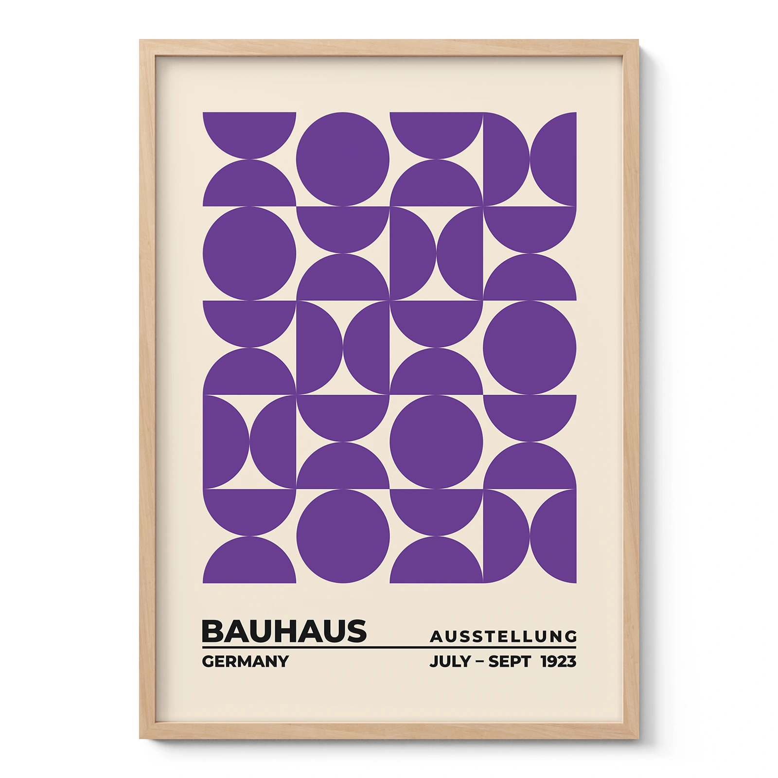 Bauhaus Art Print – Purple Circles Balance