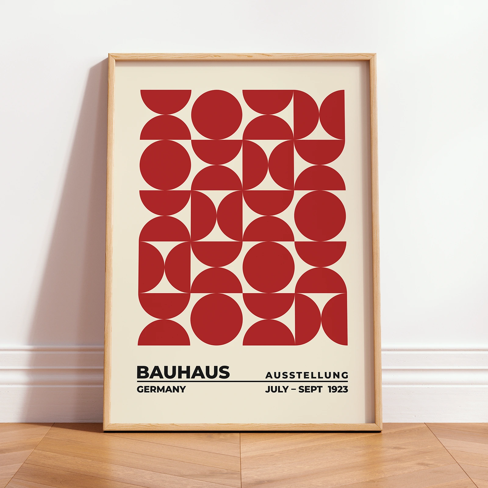 Bauhaus Art Print – Red Circles Balance