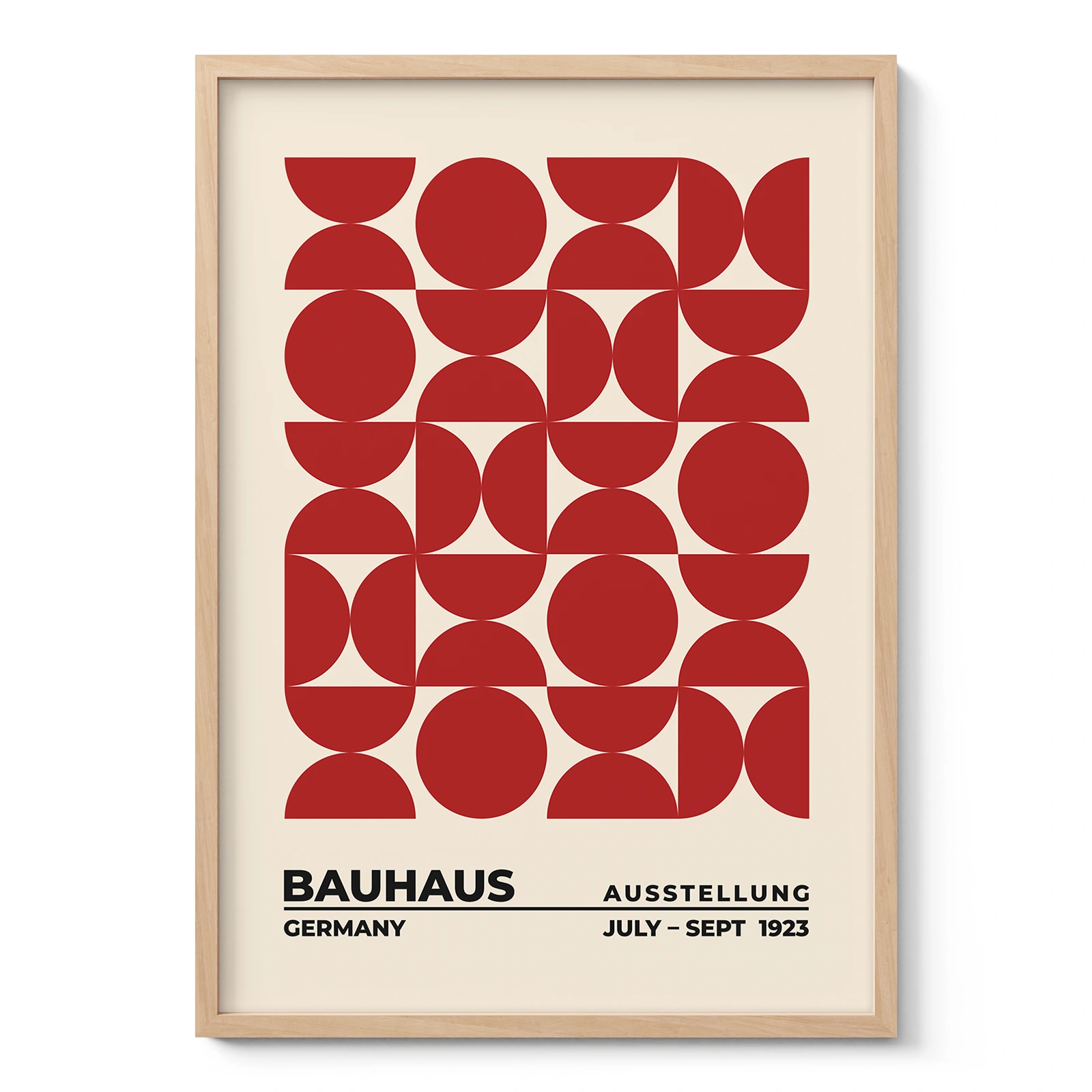 Bauhaus Art Print – Red Circles Balance