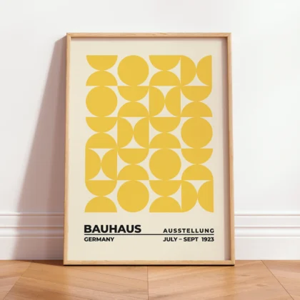 Bauhaus Wandbild – Formenharmonie Gelb