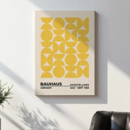 Bauhaus Wandbild – Formenharmonie Gelb