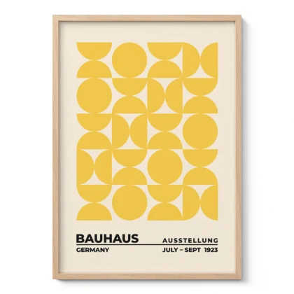 Bauhaus Wandbild – Formenharmonie Gelb