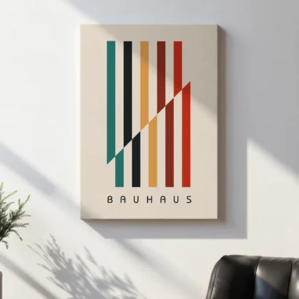 Geometric Bauhaus Print – Vertical Lines