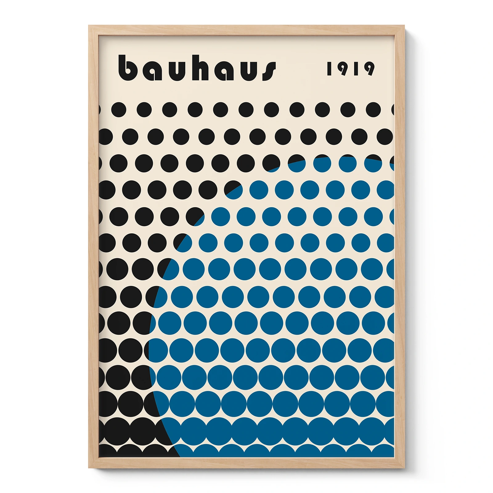 Bauhaus Print – Blue Circle Matrix