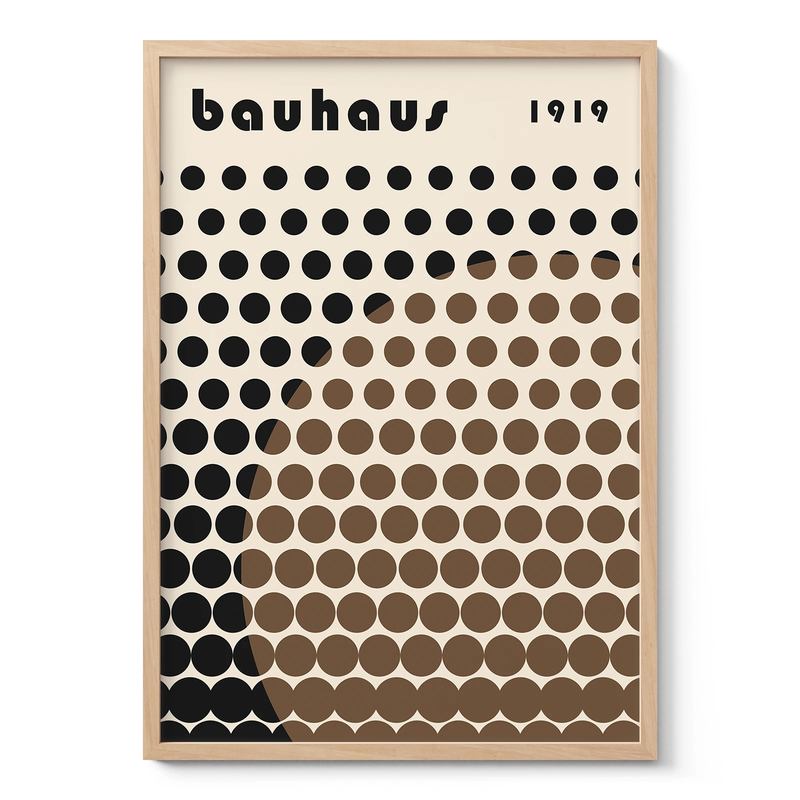 Bauhaus Print – Brown Circle Matrix