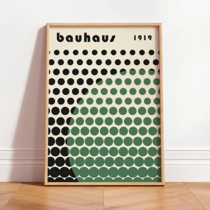 Bauhaus paveikslas – Žalių apskritimų lietus