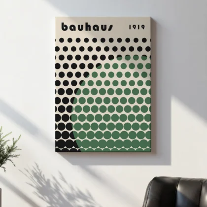 Bauhaus paveikslas – Žalių apskritimų lietus