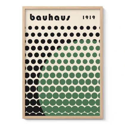 Bauhaus paveikslas – Žalių apskritimų lietus