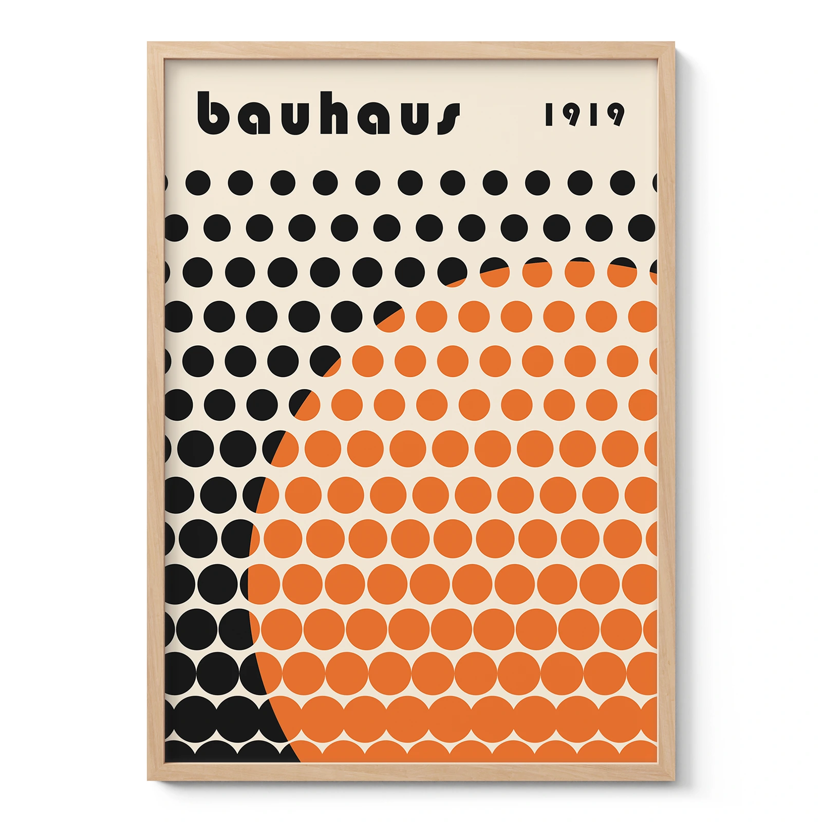 Bauhaus Print – Orange Circle Matrix