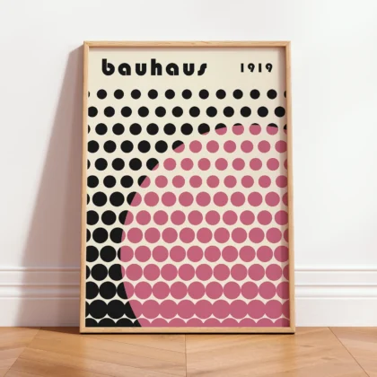 Bauhaus paveikslas – Rožinių apskritimų lietus