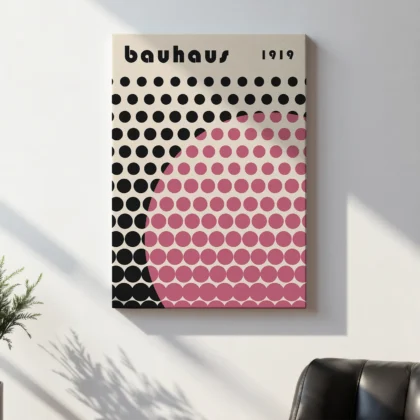 Bauhaus paveikslas – Rožinių apskritimų lietus