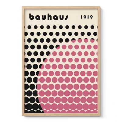 Bauhaus Print – Pink Circle Matrix