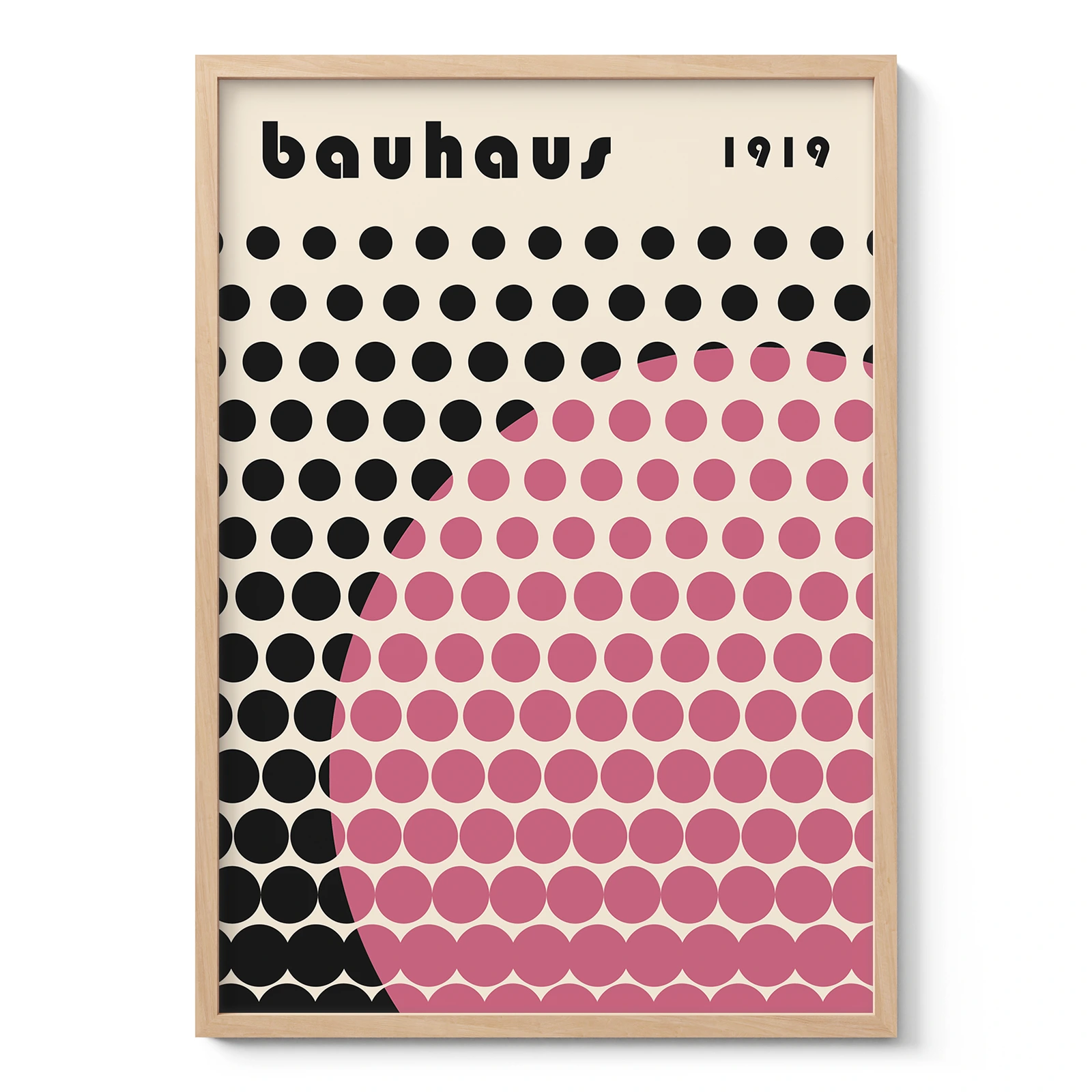Bauhaus Print – Pink Circle Matrix
