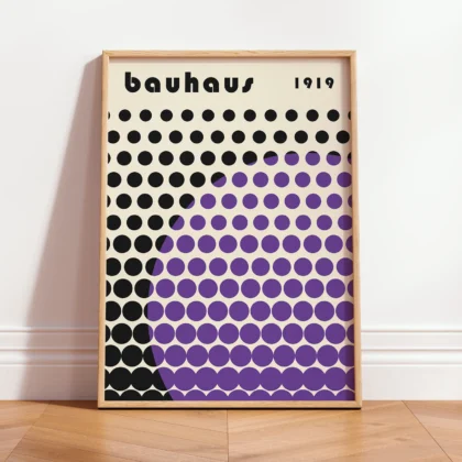 Bauhaus Print – Purple Circle Matrix
