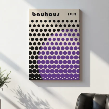 Bauhaus Print – Purple Circle Matrix
