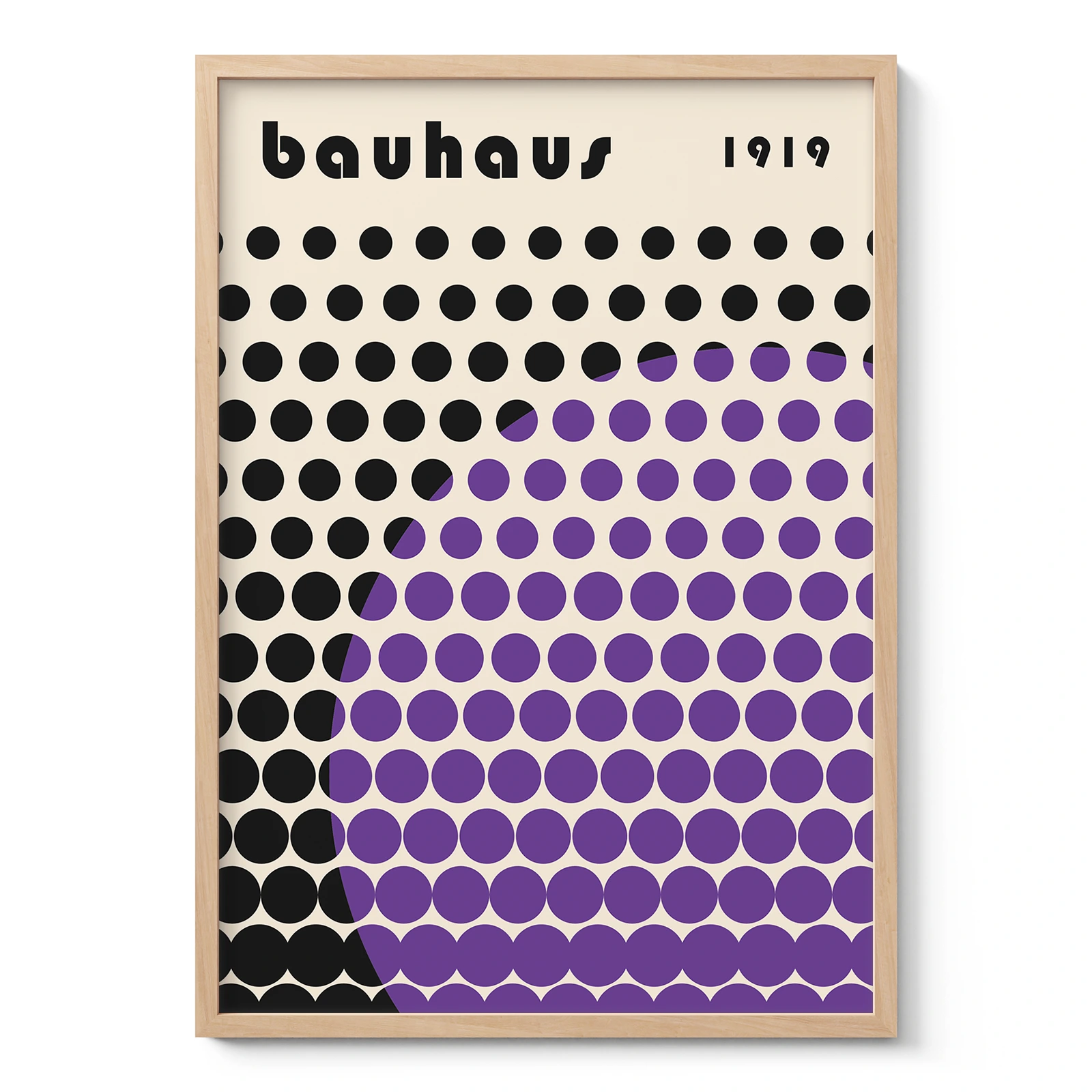 Bauhaus Print – Purple Circle Matrix