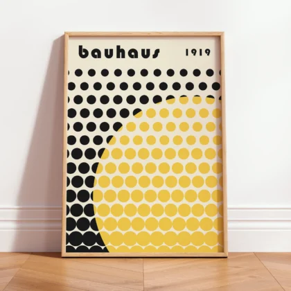 Bauhaus Print – Yellow Circle Matrix