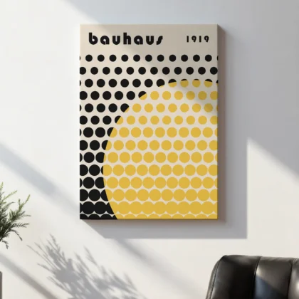 Bauhaus Print – Yellow Circle Matrix