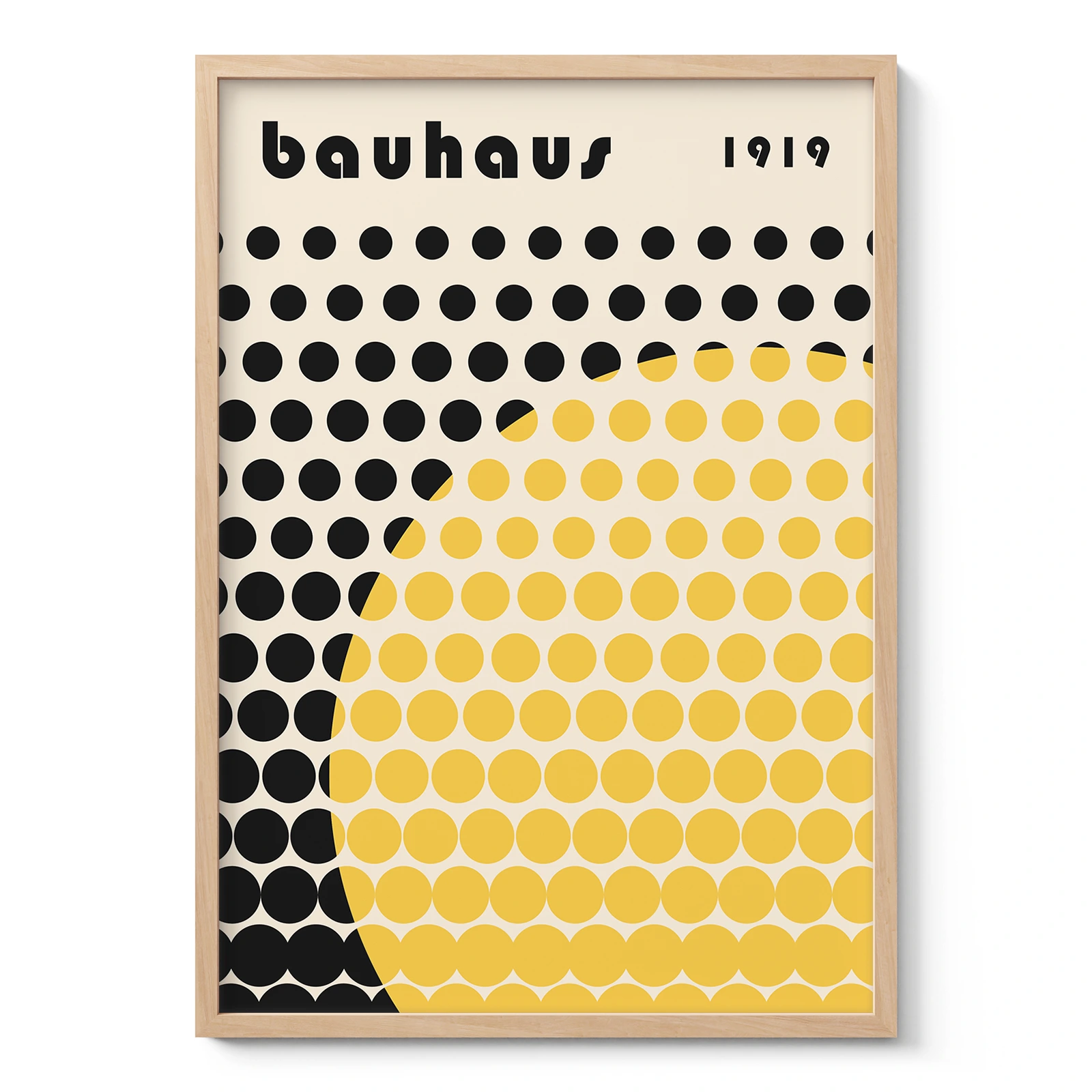Bauhaus Print – Yellow Circle Matrix