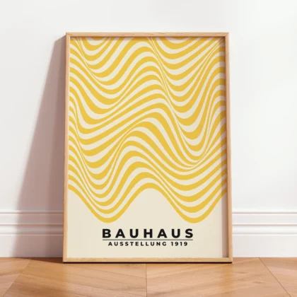 Modern Bauhaus Print – Yellow Waves