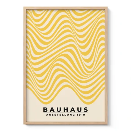 Modern Bauhaus Print – Yellow Waves