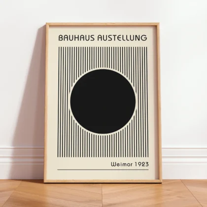 Bauhaus Wandbild – Schwarzer Kreis