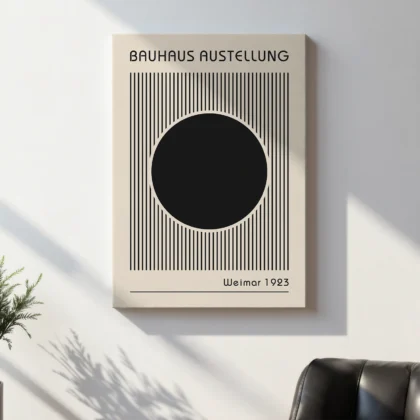 Bauhaus Wandbild – Schwarzer Kreis