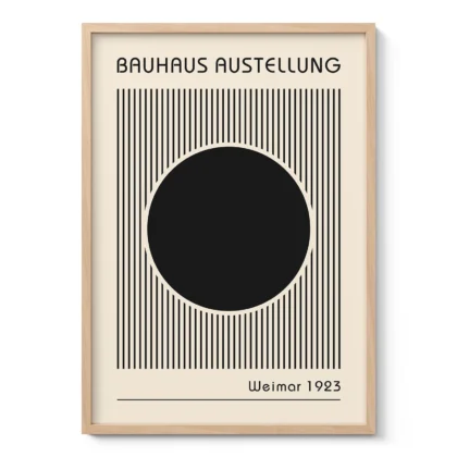 Bauhaus Wandbild – Schwarzer Kreis