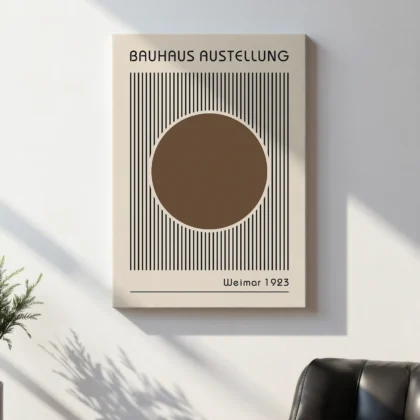 Bauhaus Wandbild – Brauner Kreis