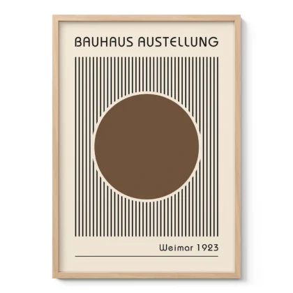 Bauhaus Wandbild – Brauner Kreis