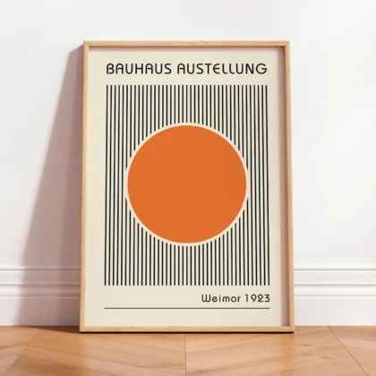 Bauhaus Wandbild – Oranger Kreis