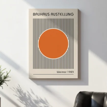 Bauhaus Wandbild – Oranger Kreis