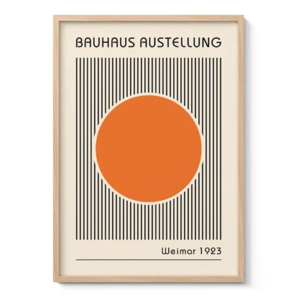 Bauhaus Wandbild – Oranger Kreis