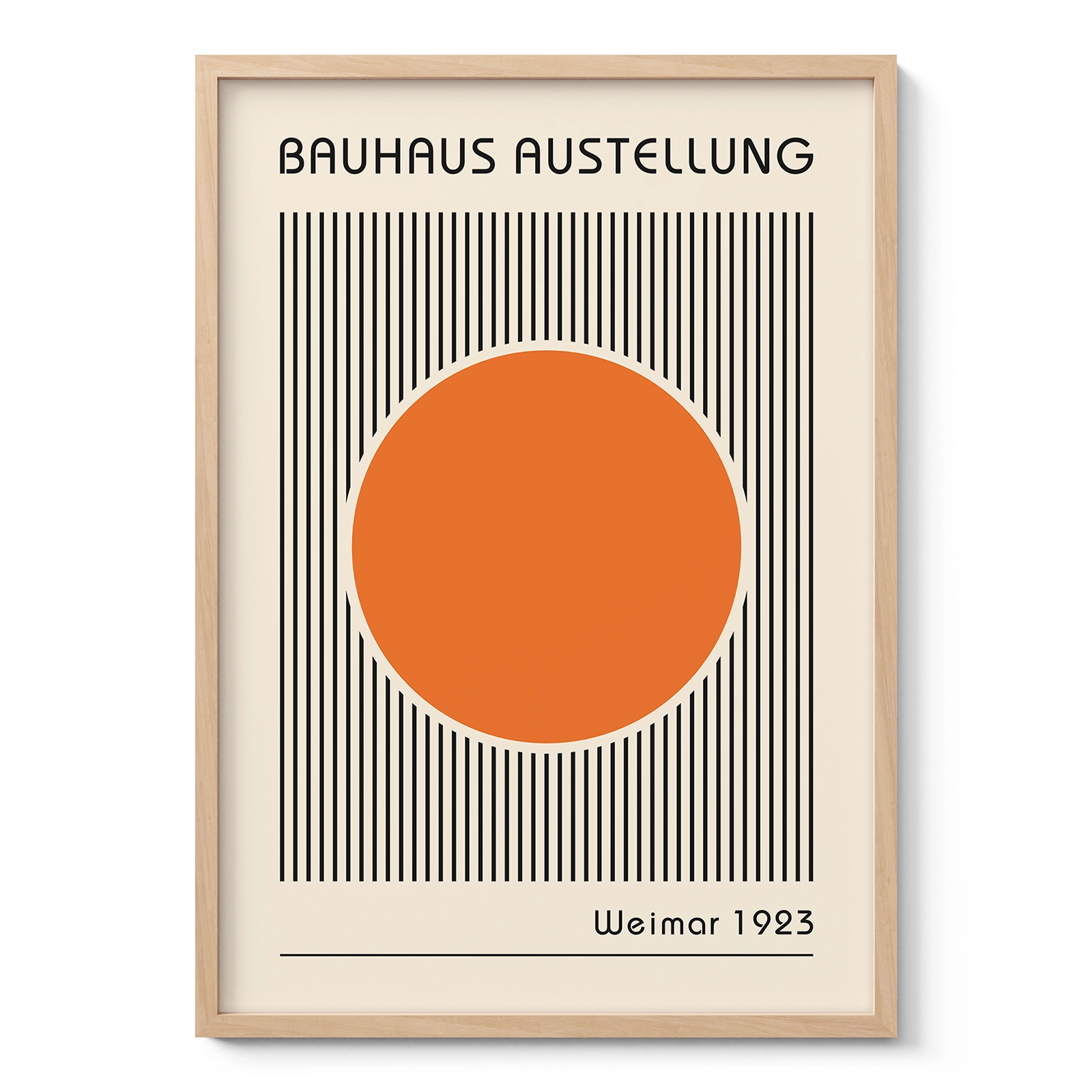 Bauhaus Wandbild – Oranger Kreis
