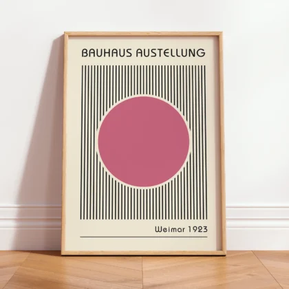 Bauhaus Art Print – Pink Circle