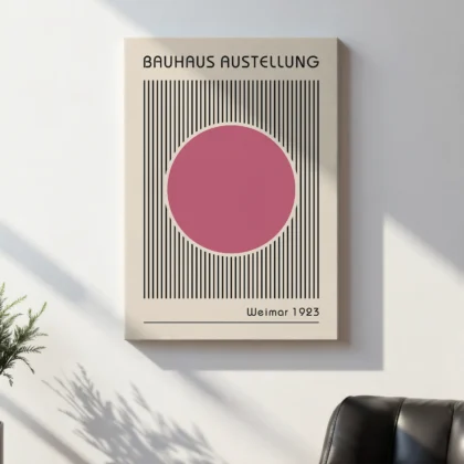 Bauhaus Art Print – Pink Circle