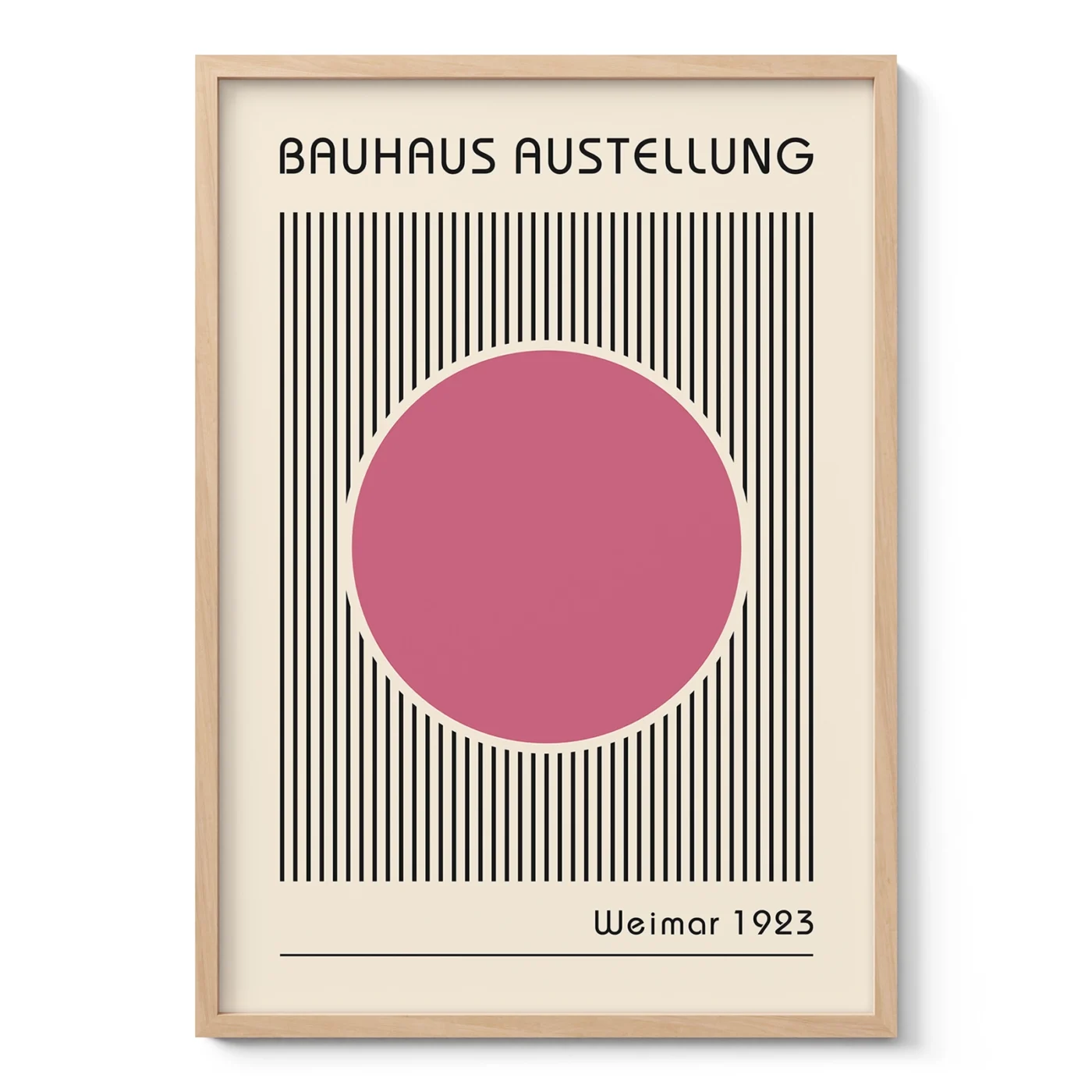 Bauhaus Art Print – Pink Circle
