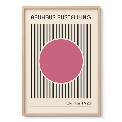 Bauhaus Art Print – Pink Circle