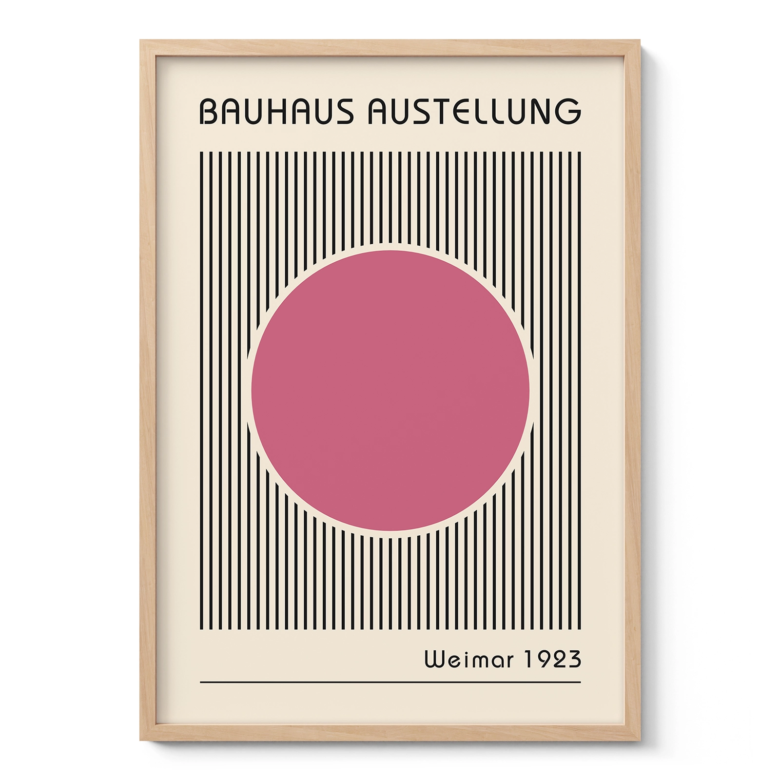 Bauhaus Wandbild – Rosa Kreis
