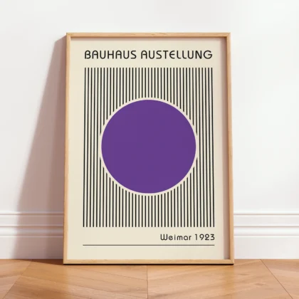 Bauhaus Art Print – Purple Circle