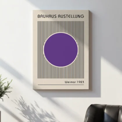 Bauhaus Art Print – Purple Circle