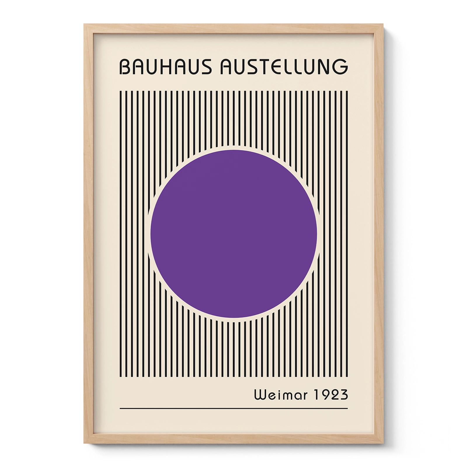 Bauhaus Wandbild – Violetter Kreis