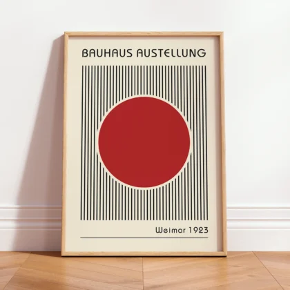 Bauhaus Wandbild – Roter Kreis