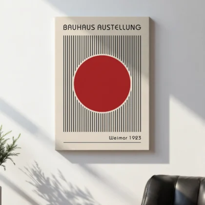 Bauhaus Wandbild – Roter Kreis