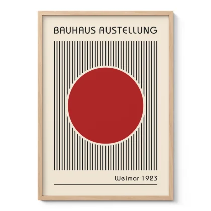 Bauhaus Wandbild – Roter Kreis
